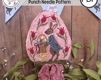 Tulips & Eggs PDF/Digital Punch Needle Pattern