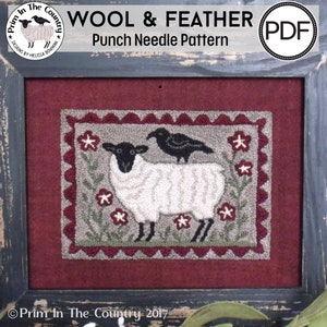 Wool & Feather PDF/Digital Punch Needle Pattern