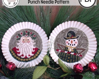 Holly & Candy Canes PDF/Digital Punch Needle Pattern