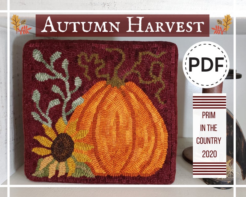 Autumn Harvest Pdf/digital Rug Hooking Pattern - Etsy