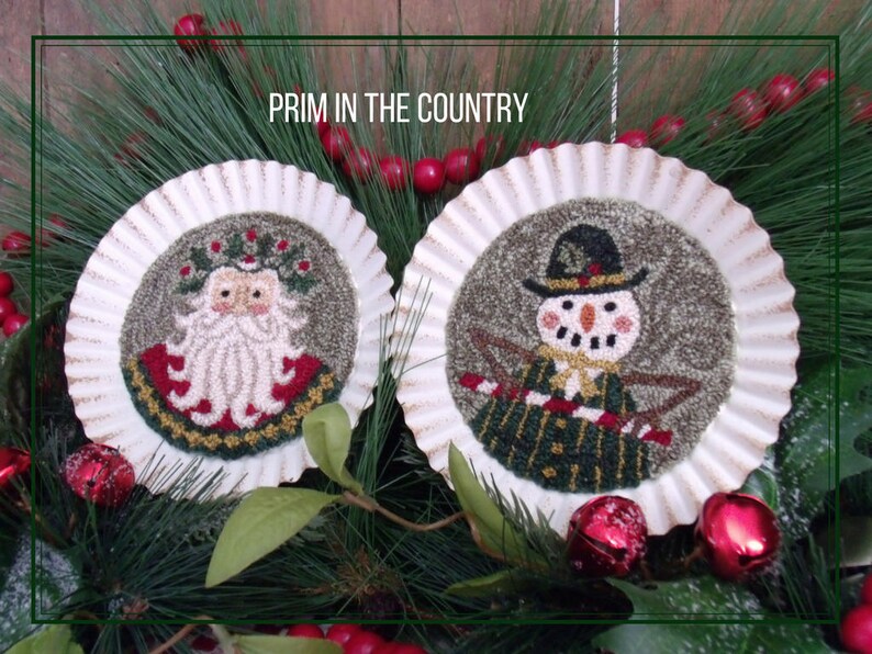 Holly & Candy Canes Pdf/digital Punch Needle Pattern Etsy