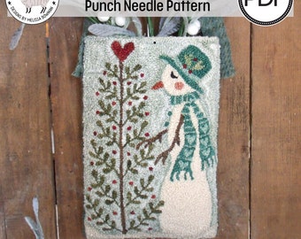 Frosted Hearts PDF/Digital Punch Needle Pattern