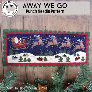 Away We Go MAILED Punch Needle Pattern