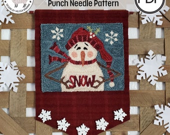 SNOWman PDF/Digital Punch Needle Patterns