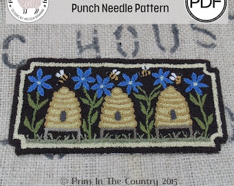 The Bee's Knees PDF/Digital Punch Needle Pattern