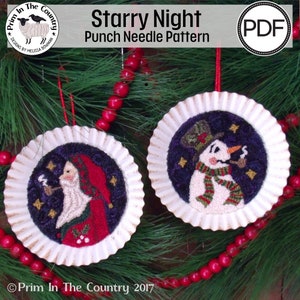 Starry Night PDF/Digital Punch Needle Pattern