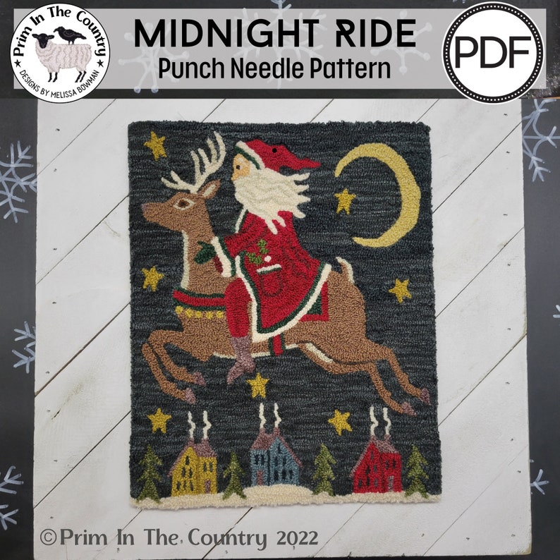 Midnight Ride Pdf/digital Punch Needle Pattern - Etsy