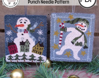 Shake It Snowman PDF/Digital Punch Needle Pattern