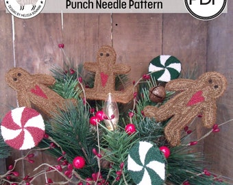 Gingers With Peppermint PDF/Digital Punch Needle Pattern