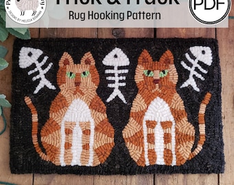 Frick & Frack PDF/Digital Rug Hooking Pattern