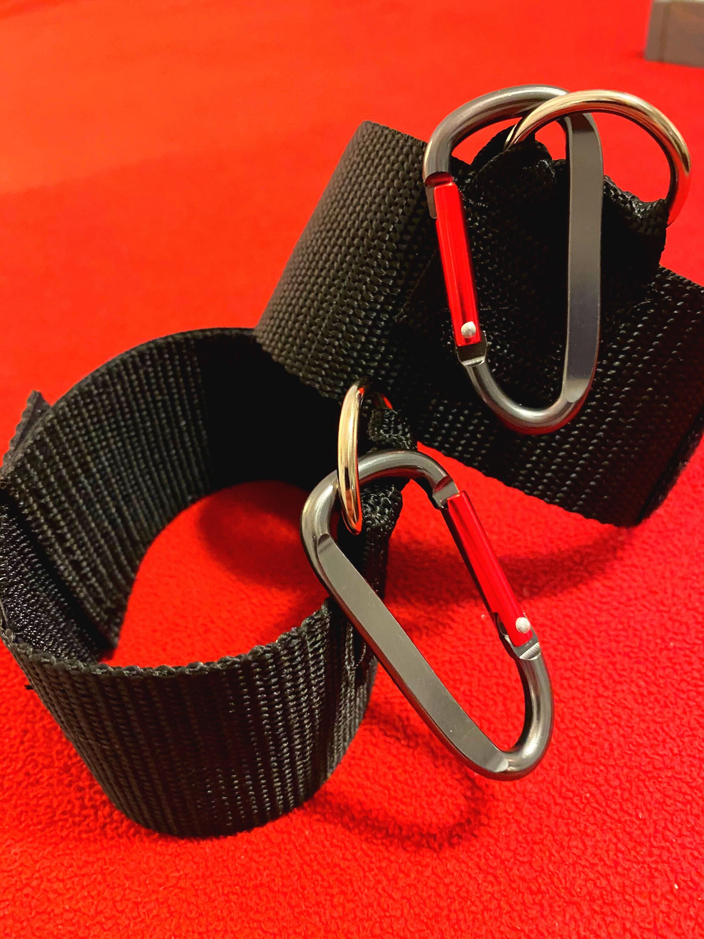 Sangles BDSM Réglables Pour Cuisses Et Poignets - Nylon Noir - Neuf (sans Emballage)