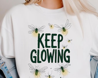 Firefly 'Keep Glowing' Comfort Colors T-Shirt, Summer Night Tee