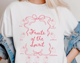 Fruits of the Spirit Coquette Shirt: Christian Comfort Colors Tee