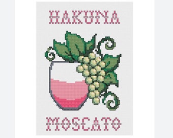 Cross Stitch Pattern | Hakuna Moscato | funny ***Instant Download***