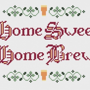 Cross Stitch Pattern | Home Sweet Home Brew ***Instant Download***