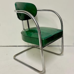Vintage Chromcraft Sweeping Arm Lounge Chair (See shipping info in the description)