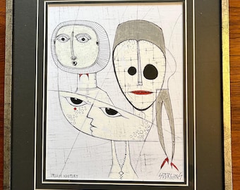 Original Acrylic Abstract Painting Titled Dream Keepers by Scott Dergins
