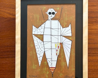 Original Pen and Ink and Acrylic Wall Art Titled The Stinger by Scott Dergins