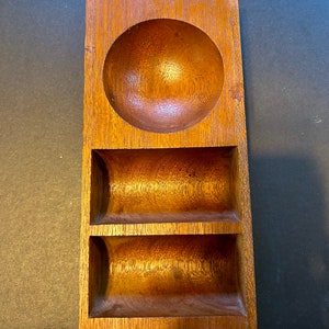 Vintage Mahogany Change or Poker Chip Holder image 5