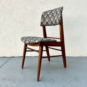 Vintage Mid Mod Walnut Desk Side Chair