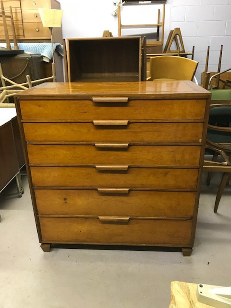 Vintage Mid Mod Cherry Chest By Tomlinson Furniture Etsy