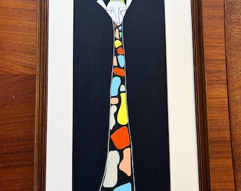 Original Abstract Acrylic Painting Titled Cosmic Giraffe by Artist Scott Dergins