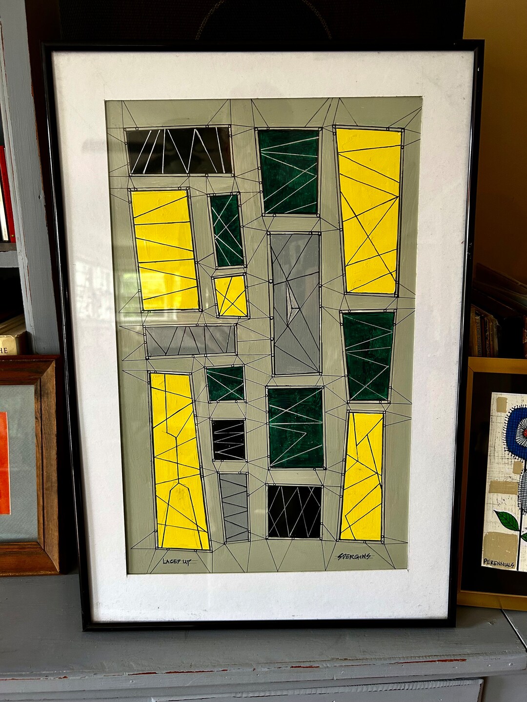 Original Abstract Pen and Ink Painting Titled Laced Up - Etsy