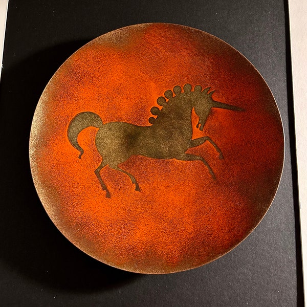 Copper Enamel Plate Set