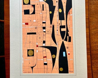 Original Acrylic Abstract Painting Titled Glory Road by Scott Dergins