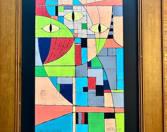 Original Abstract Painting Titled Moroccan Modern by Artist Scott Dergins