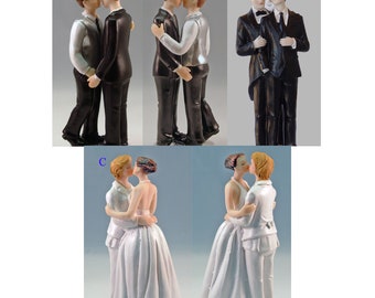 Customized Same Gender Cake topper | Personalized Same Sex Wedding Topper | Two Brides Wedding Figurine | Two Grooms Wedding Figurine