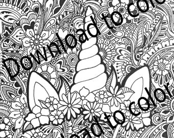 Unicorn Coloring Page