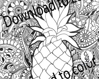 Pineapple Coloring PAge