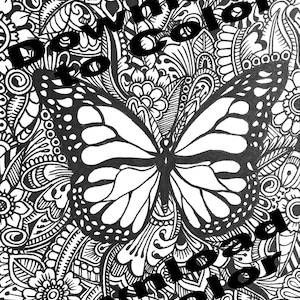 Butterfly Coloring Page Downlad