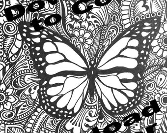 Butterfly Coloring Page Downlad