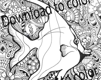 Tropical Fish Coloring page