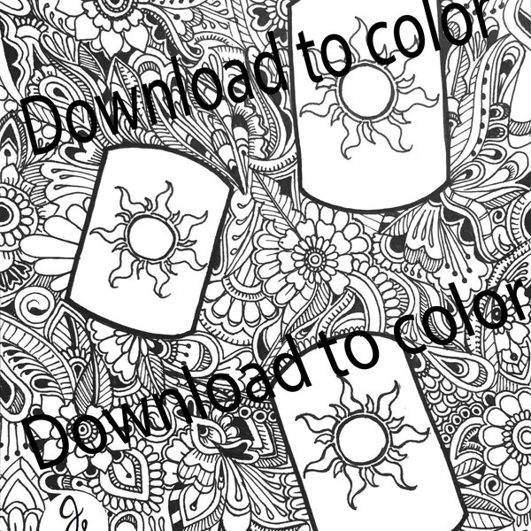 Tangled Lanterns Coloring Page
