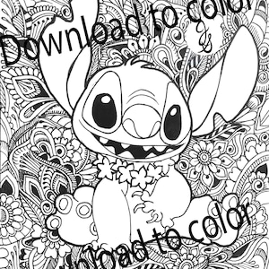 Vacation Stitch Coloring Page