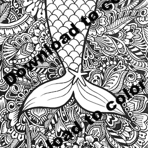 Mermaid Tail Coloring Page