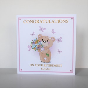 Retirement/Sorry You Are Leaving Card Large Luxury with envelope Personalised with your own wording
