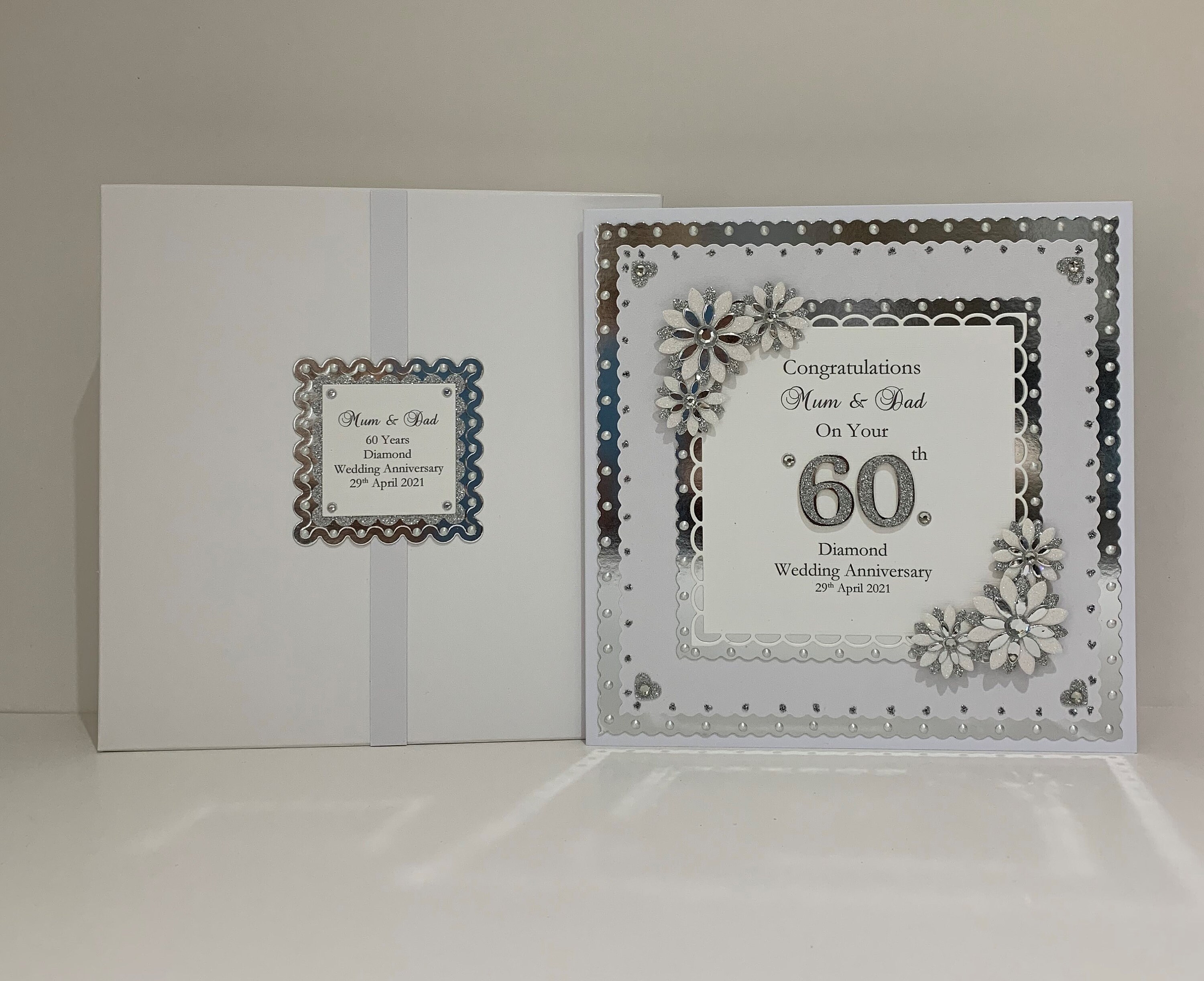 Diamond Wedding Anniversary Card for Wife/Husband/Mum Dad/Nan | Etsy