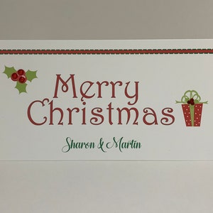 Carteira de presente/dinheiro de Natal com envelope personalizada