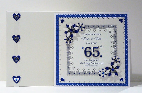 65th Wedding Anniversary Card