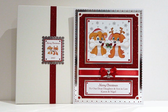 Personalised Christmas Card Husband Wife Boyfriend Girlfriend Fiance Fiancee