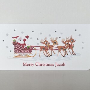 Weihnachtsgeld / -geschenk-Brieftasche-personalisierte besonders angefertigte mit irgendeinen Namen oder Namen Ihrer Wahl