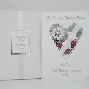 Carte d'anniversaire de mariage personnalisée femme/mari pour tous les anniversaires