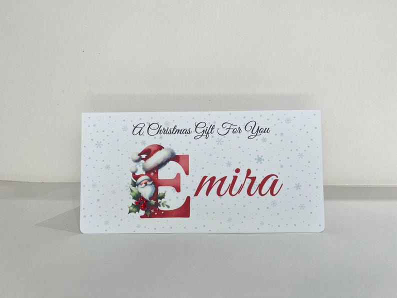 Christmas Gift/Money Wallet Personalised Handmade with envelope image 9