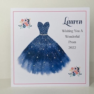 Tarjeta Prom Night personalizada de 8x8 pulgadas de gran tamaño con sobre