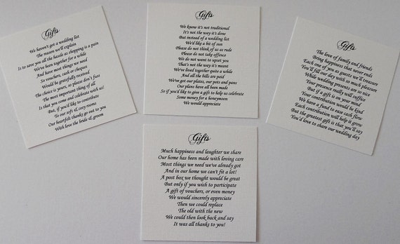 50 Wishing Well Wedding Poem Cards Requesting Money Etsy