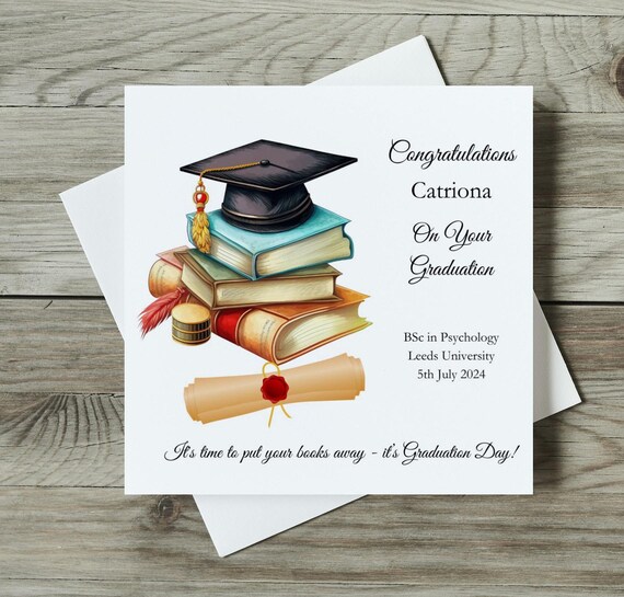 Graduation Card Personalised With Any Name, Degree, University and Date - Etsy Graduation Card Personalised With Any Name, Degree, University and Date - Etsy